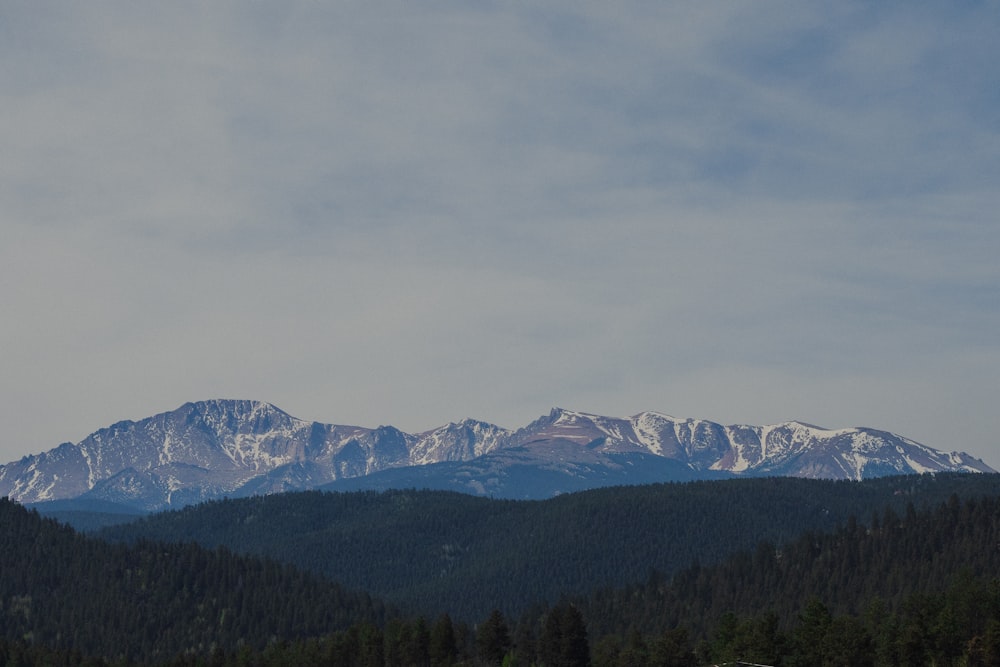 a snowy mountain range