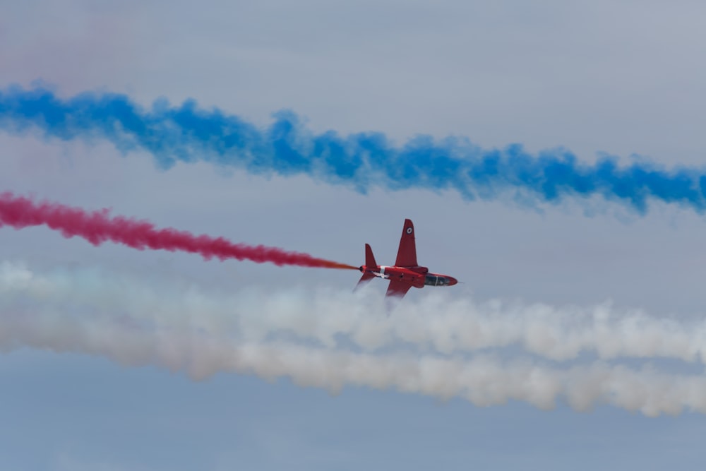 a plane flying through the air