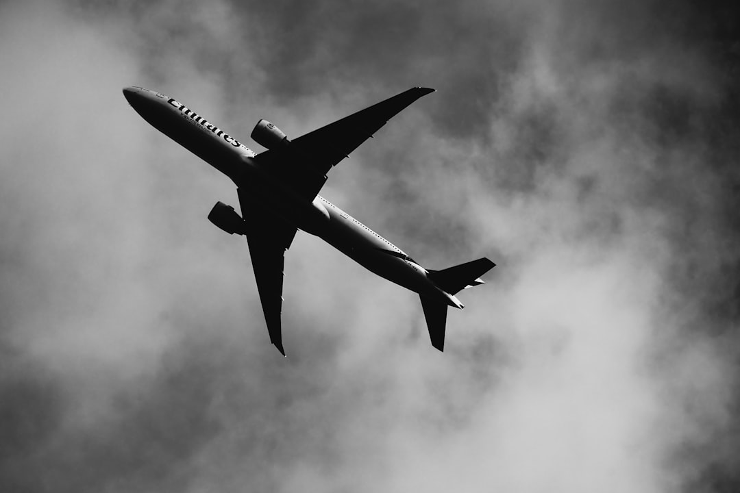 a plane flying in the sky,