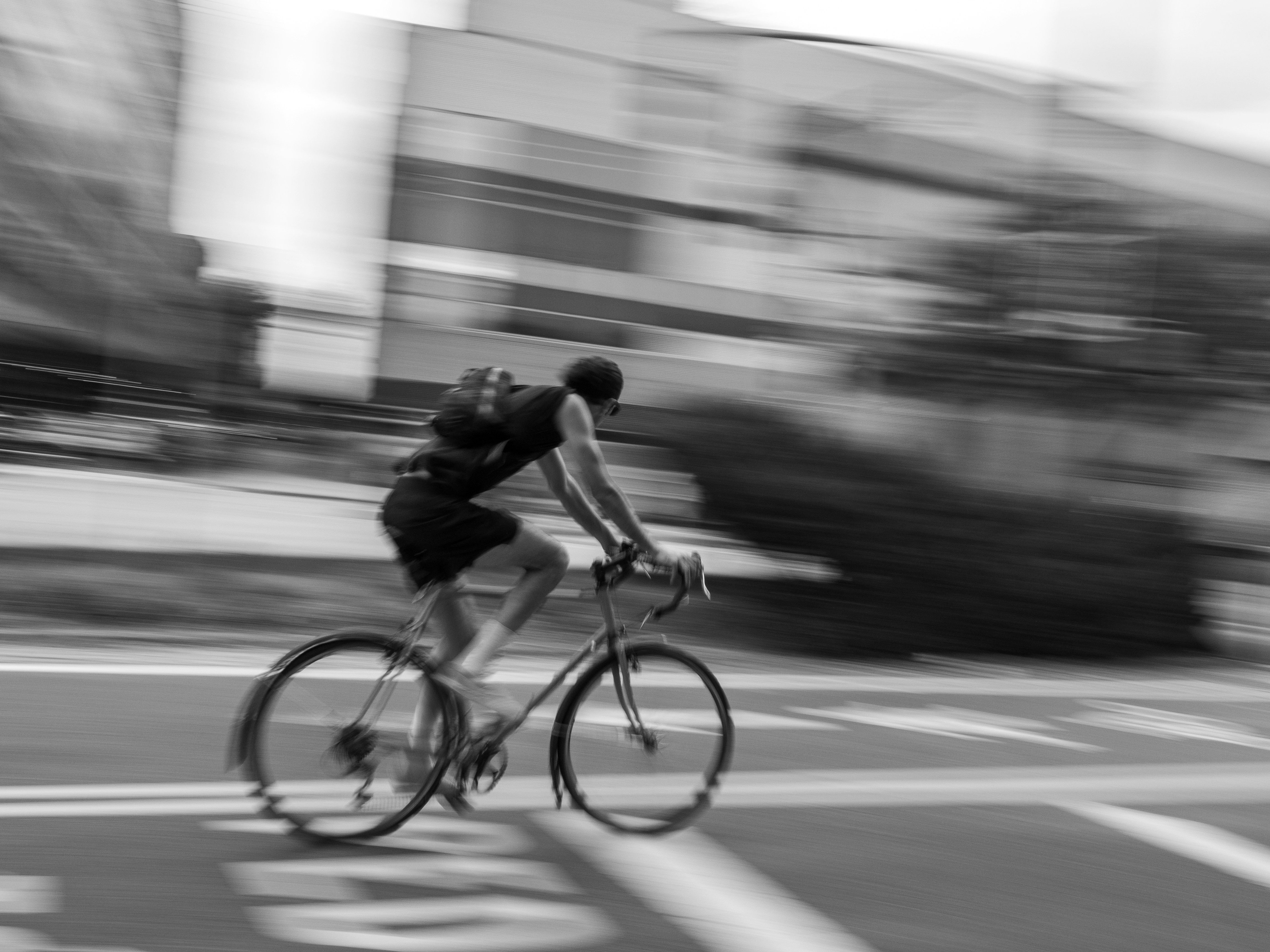 a person riding a bicycle