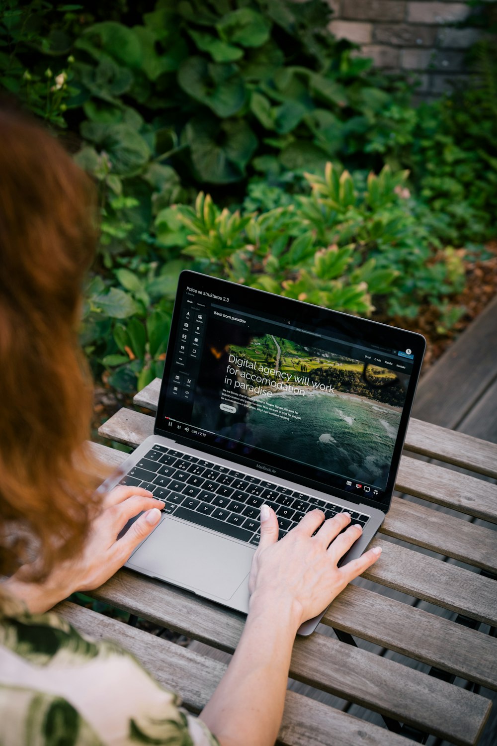 a person using a laptop