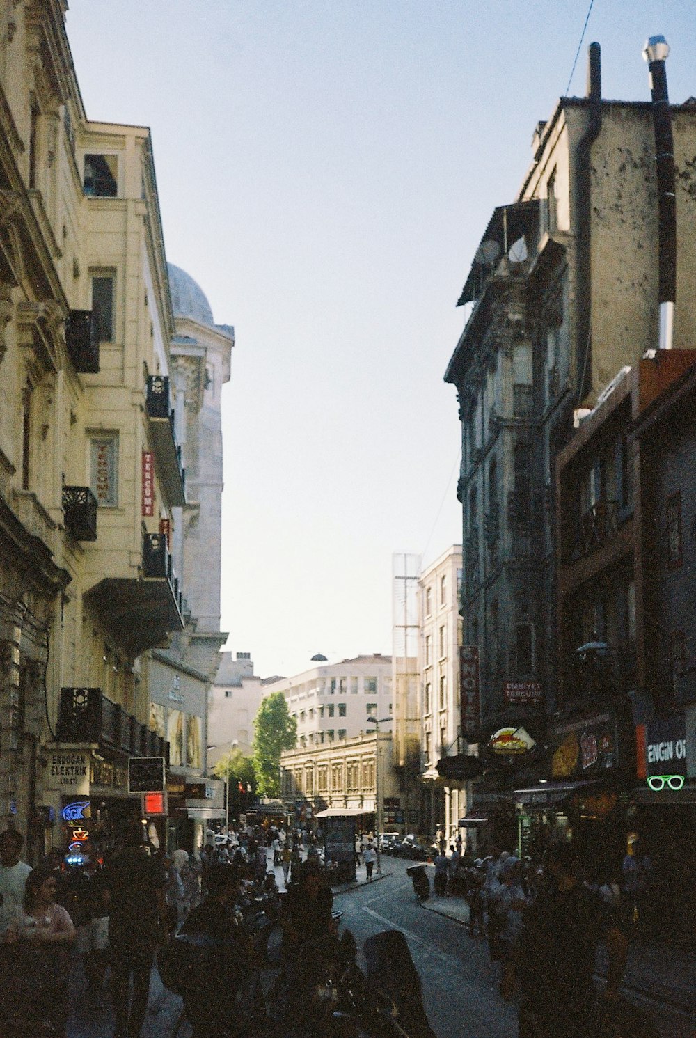 a busy city street