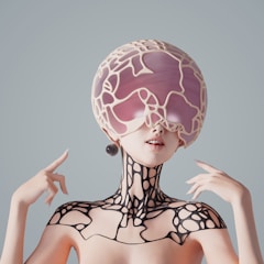 a woman wearing a mask