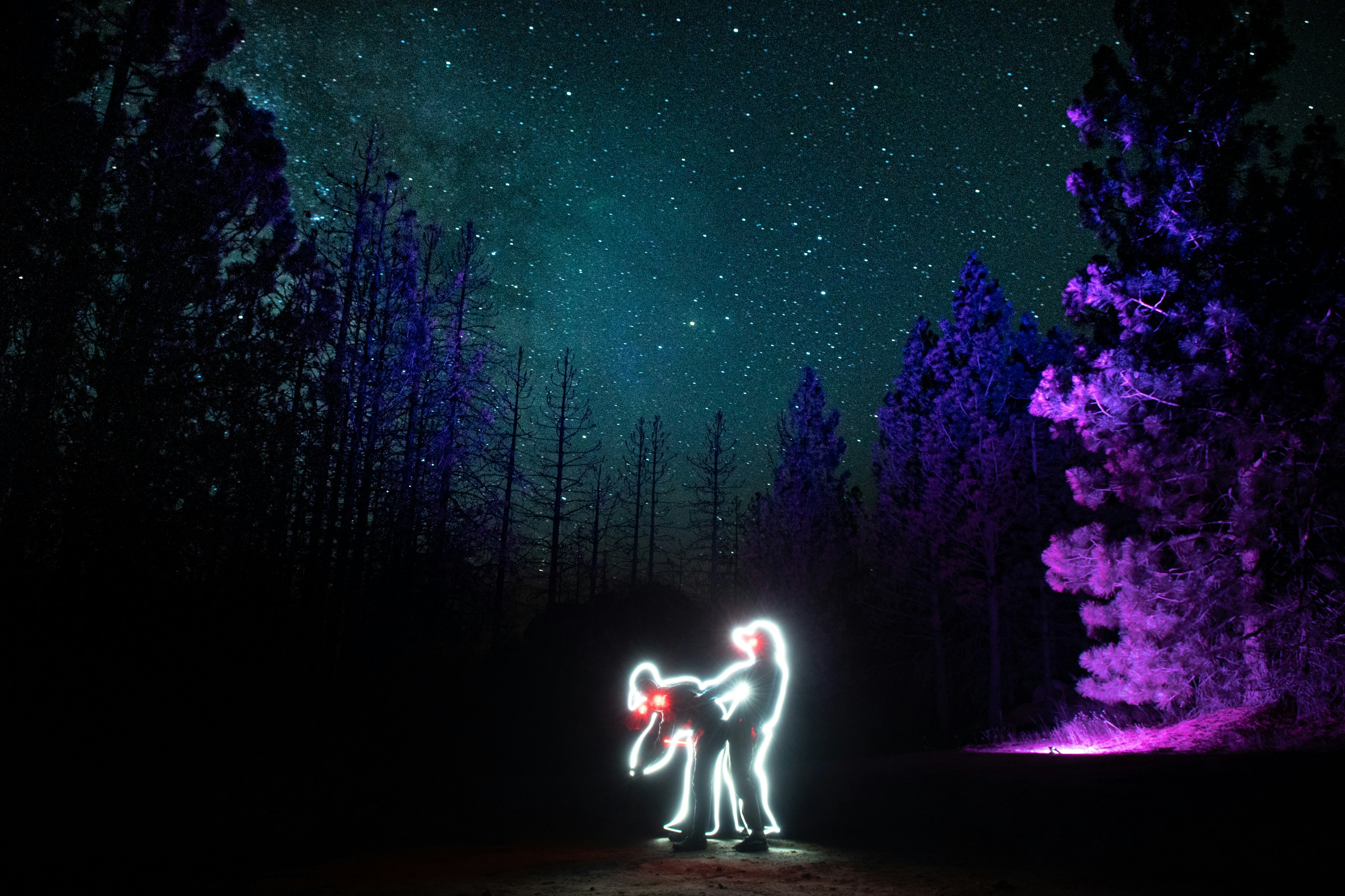 Night time fun time underneath the Milky Way