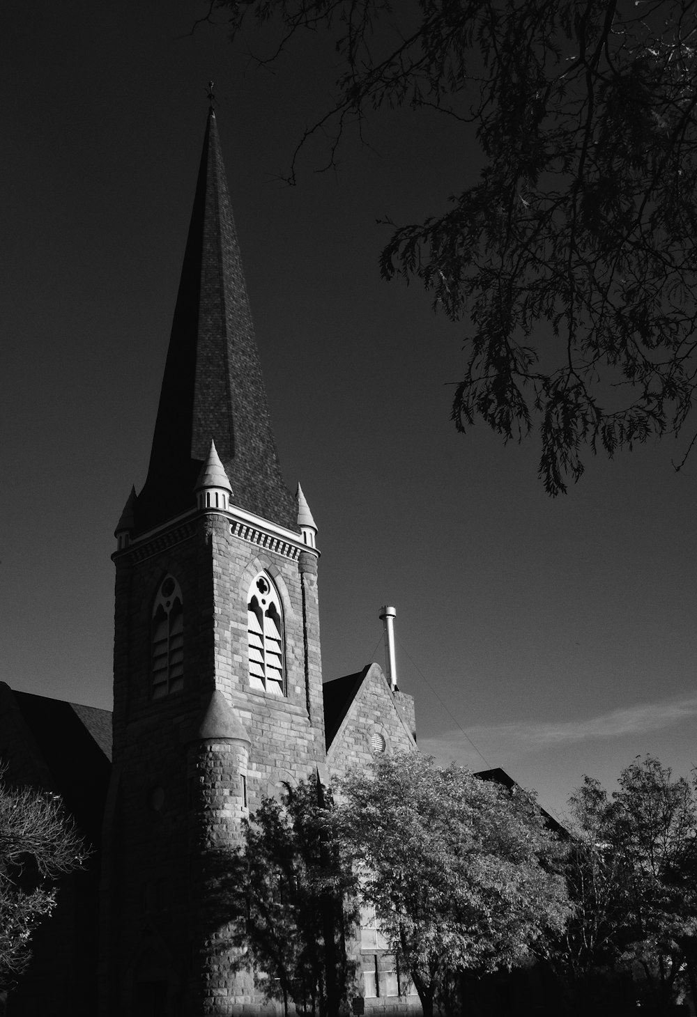 a church with a steeple