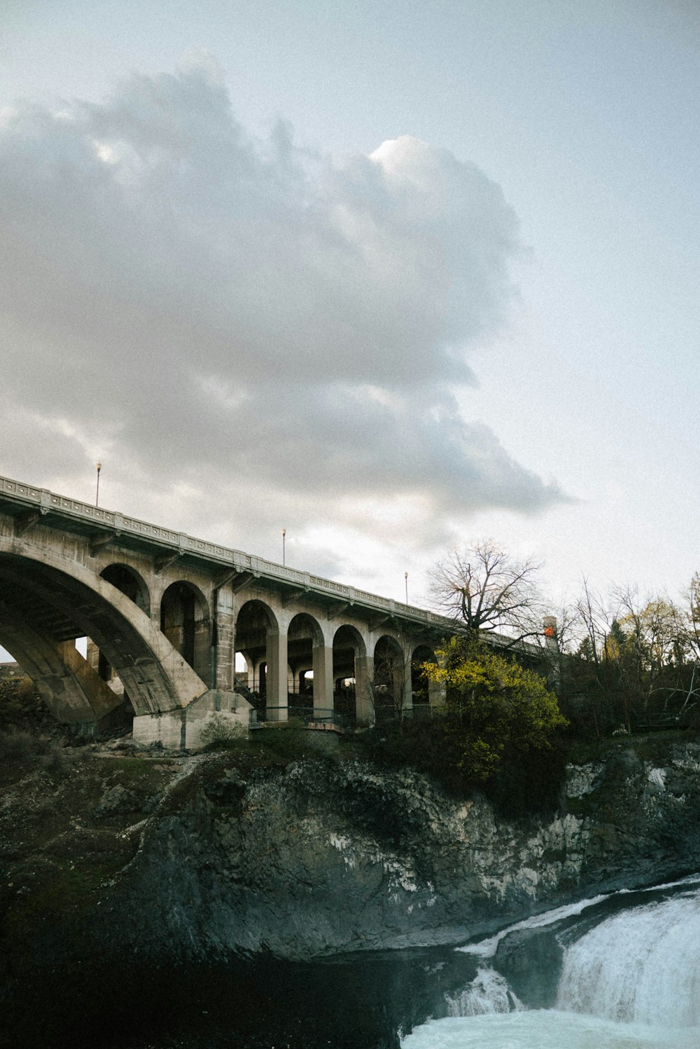 a bridge over a river