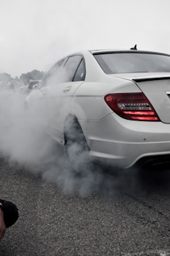 a car on fire