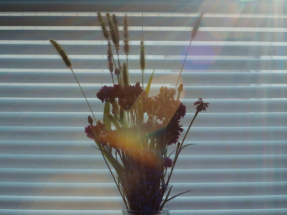 a vase with flowers