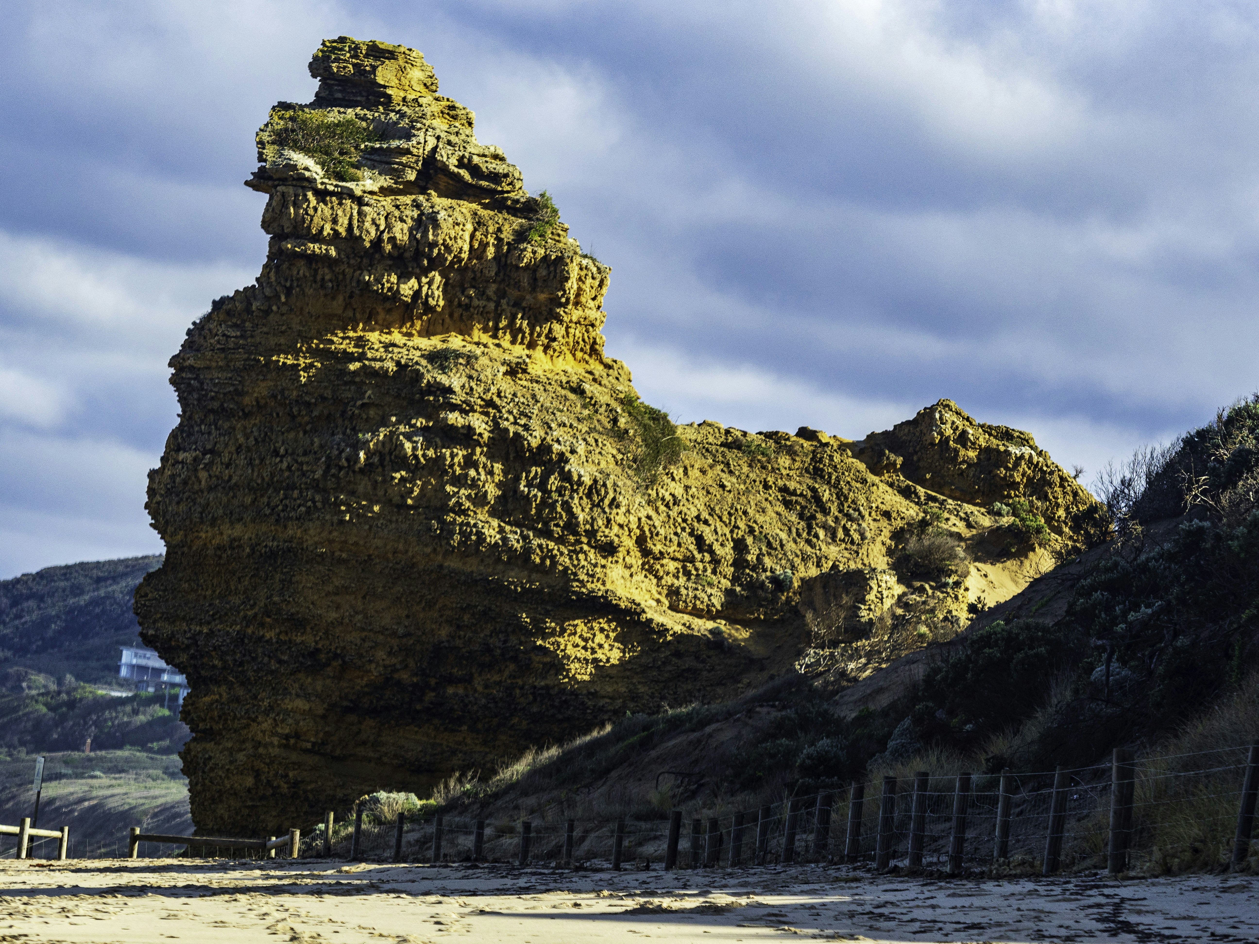 a large rock formation