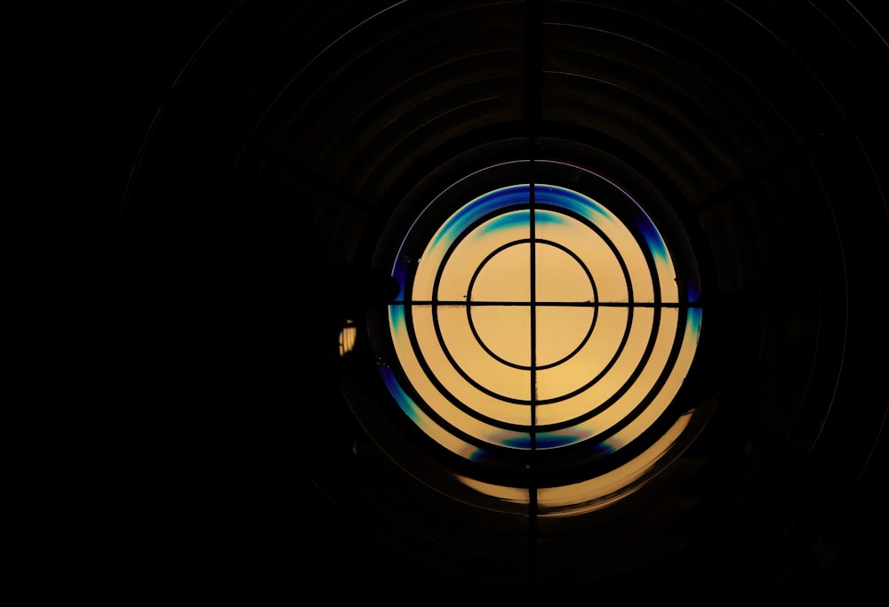 a circular window with a circle in the middle