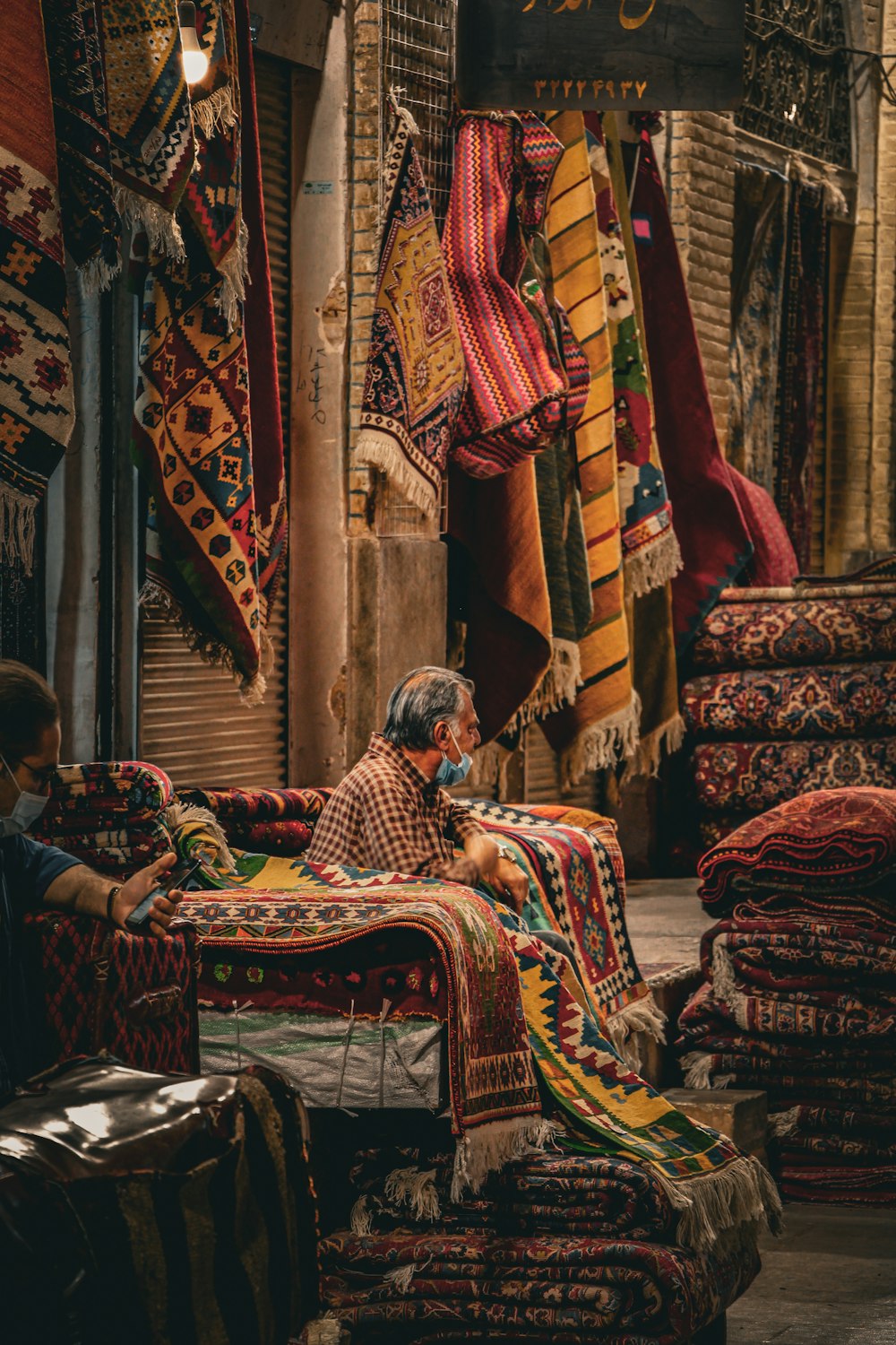 a person sitting on a couch