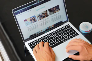 a person using a laptop