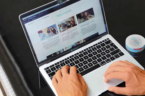 a person using a laptop