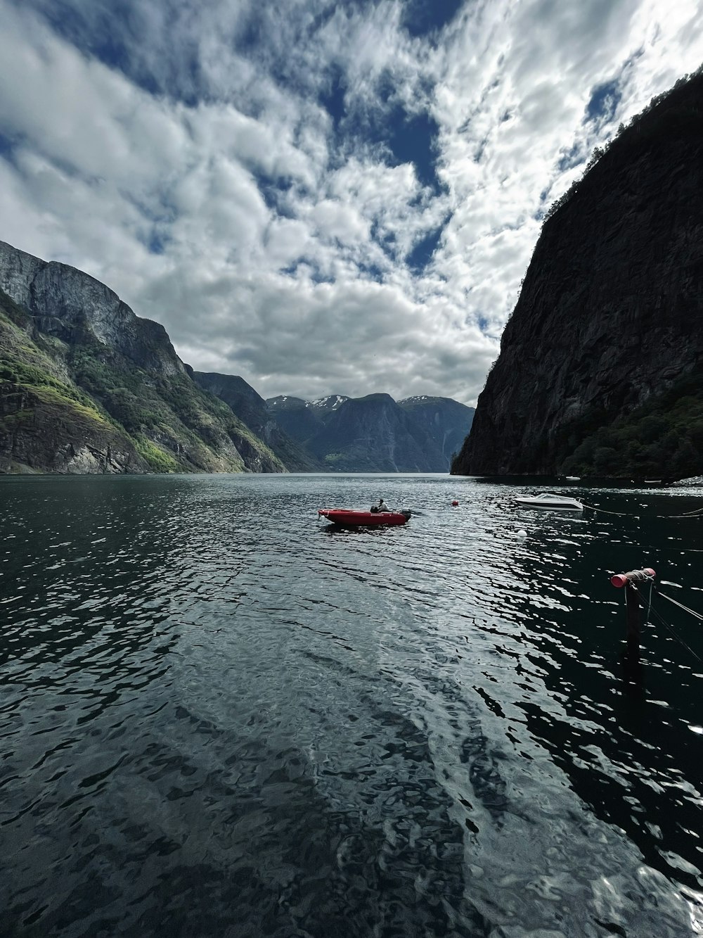 a boat in a body of water