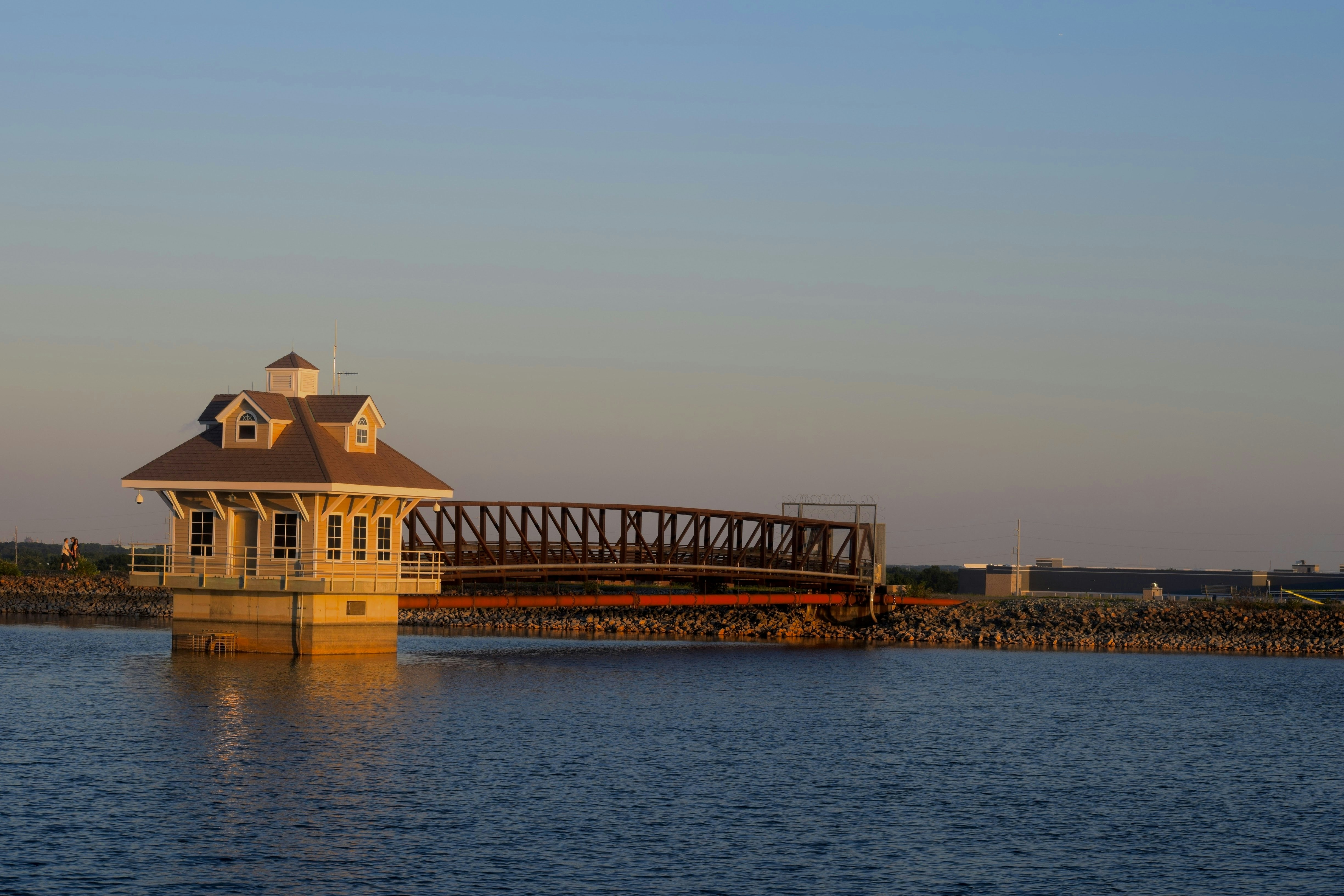 Evening solitude at Newark Reservoir in Delaware.