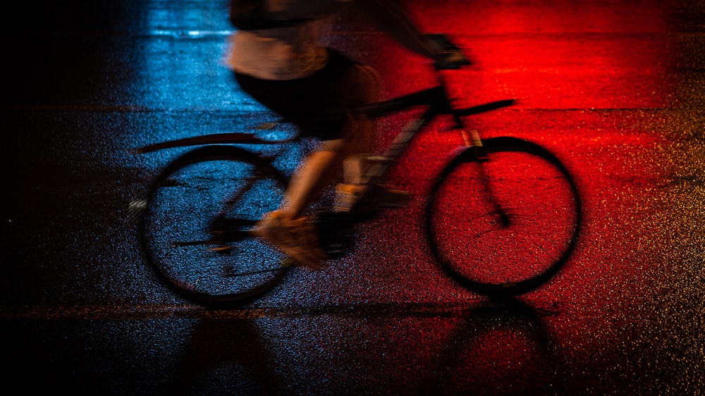 a person riding a bicycle