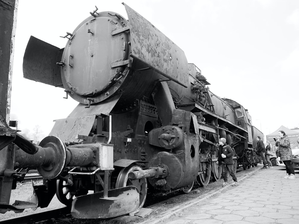 a train engine on display