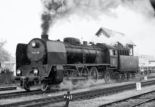 a train on the railway tracks