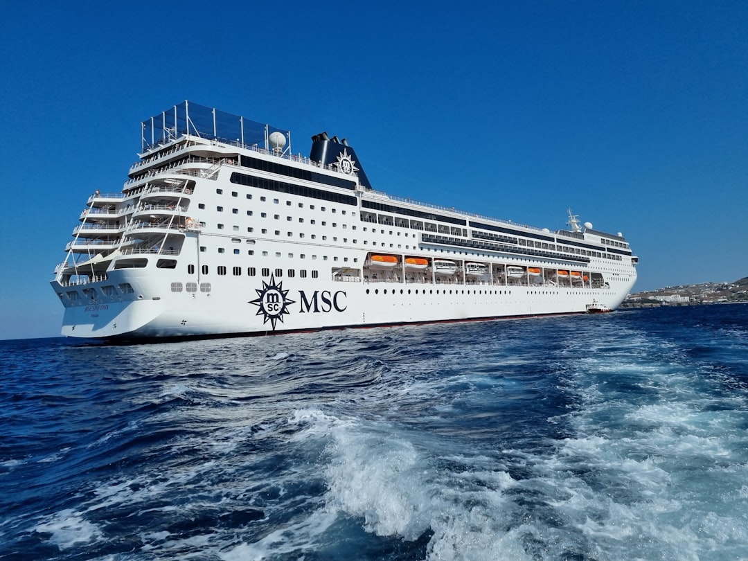 a large white ship,