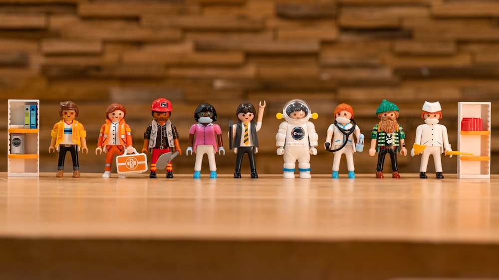 a group of toy figures