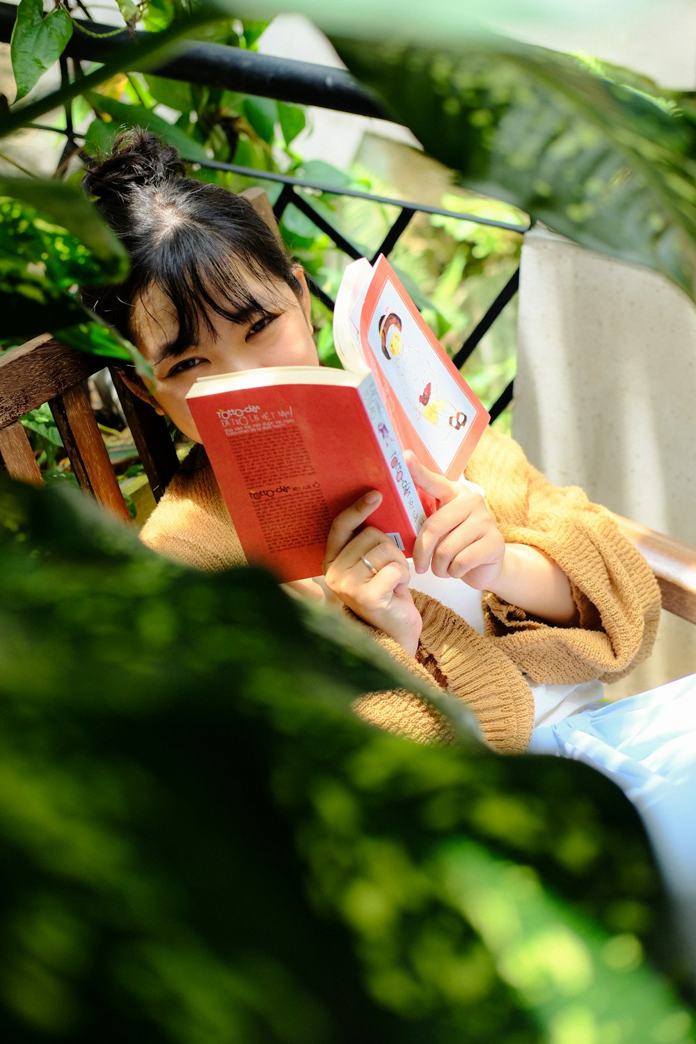 a person reading a book