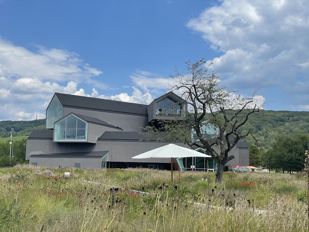 a house with a tree in front of it