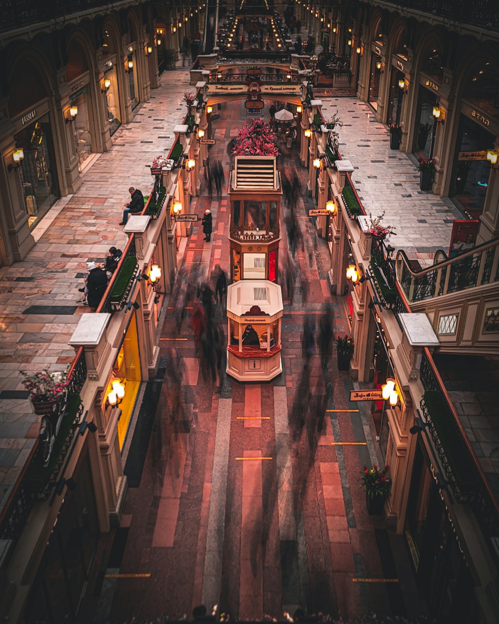 a high angle view of a street