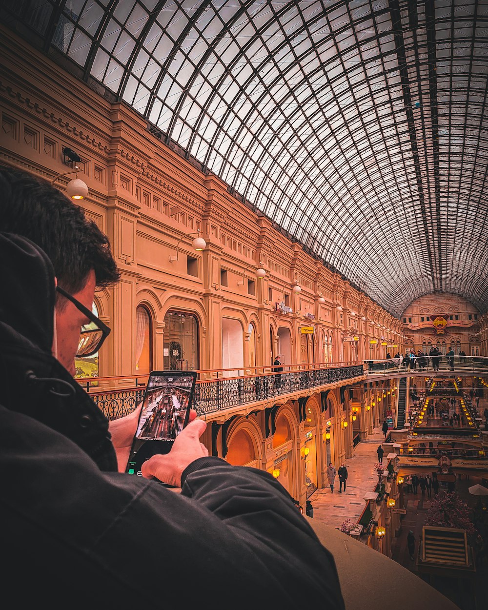 a man looking at a cell phone