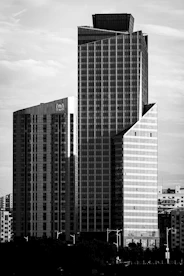 a couple of tall buildings