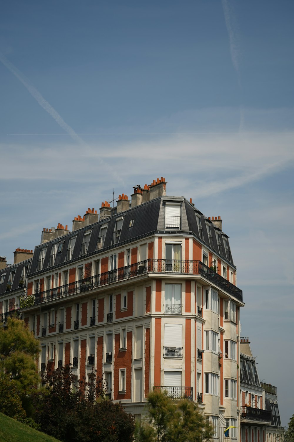 a building with a red roof