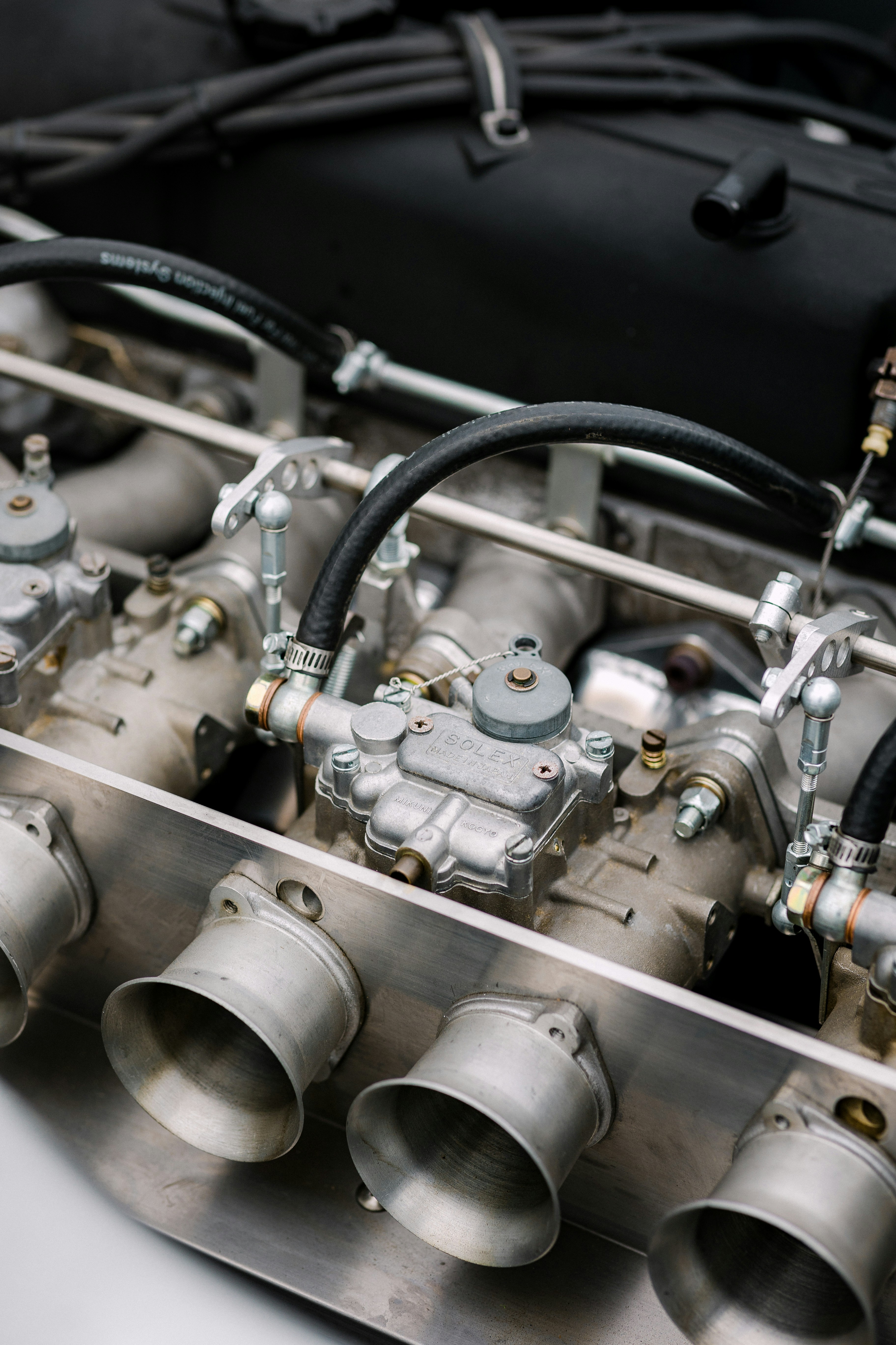 a close-up of a car engine