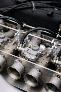 a close-up of a car engine