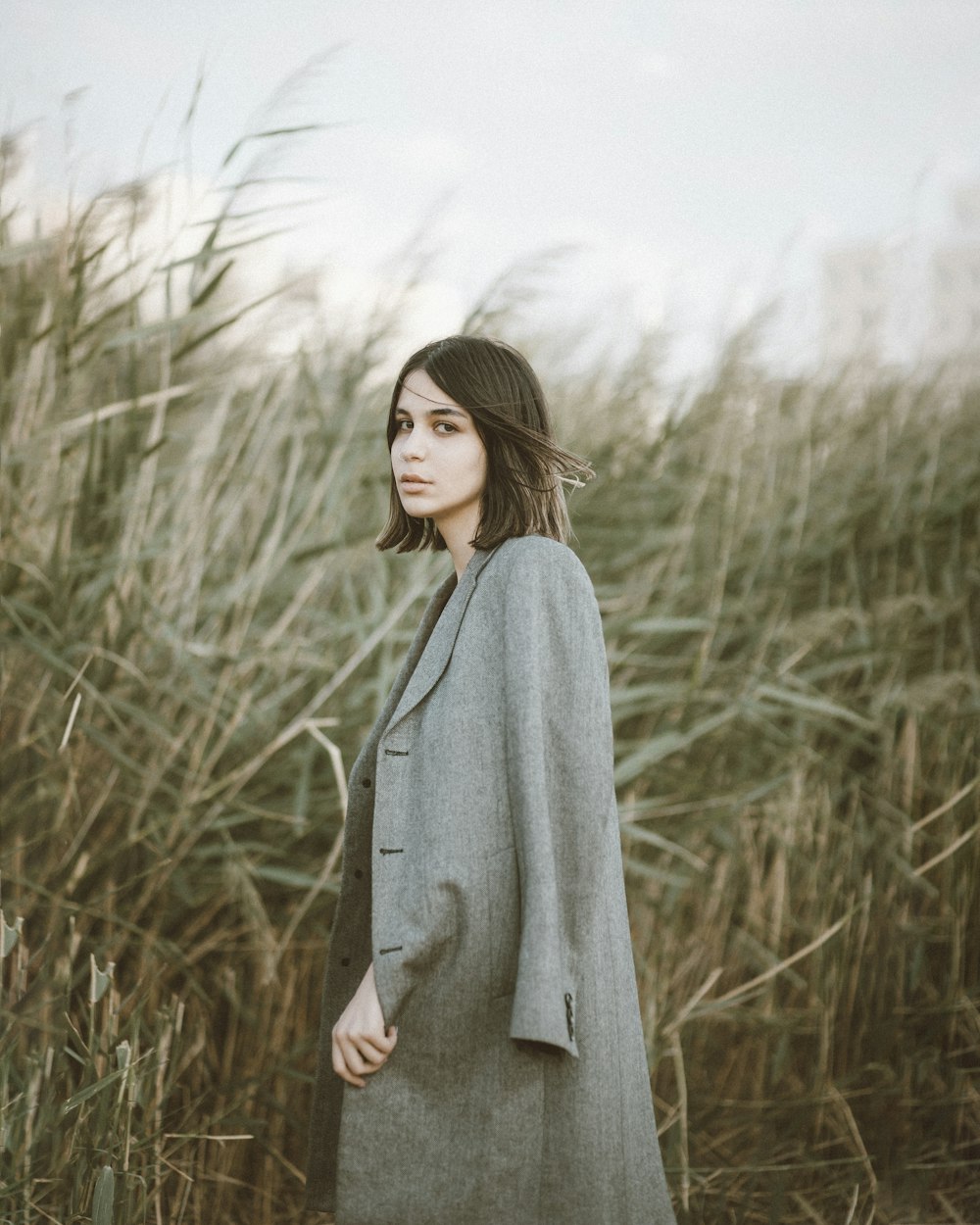 a person standing in a field