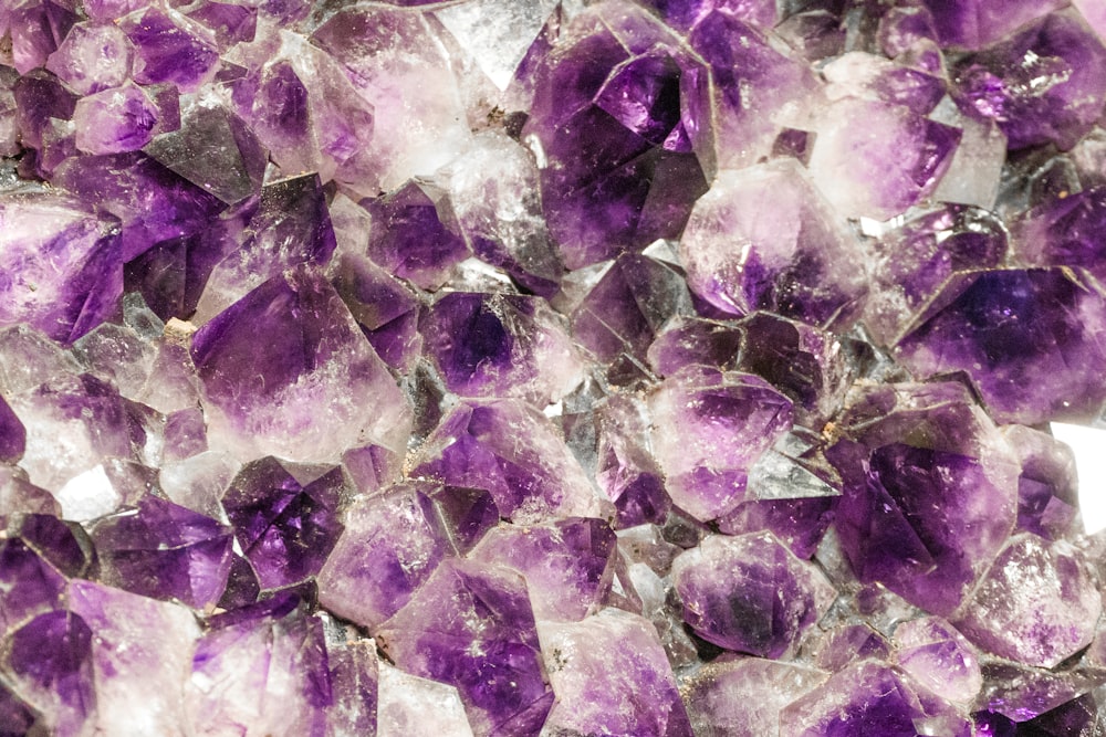a pile of purple crystals