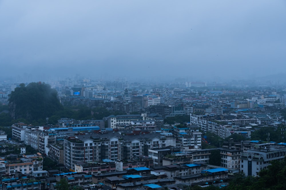 a city with many buildings