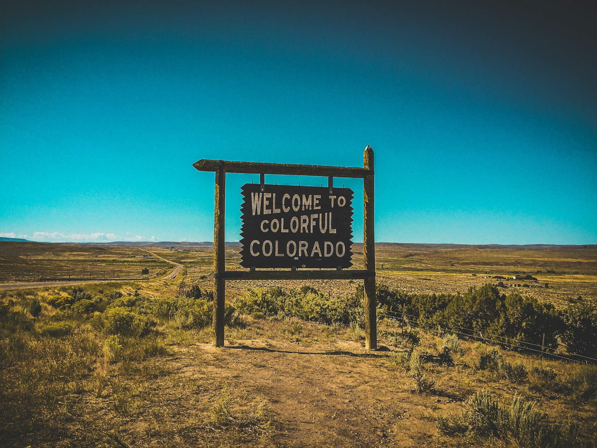 a sign in a field