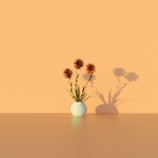 a vase with flowers