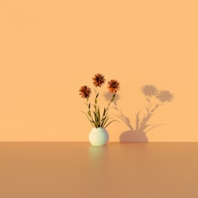 a vase with flowers
