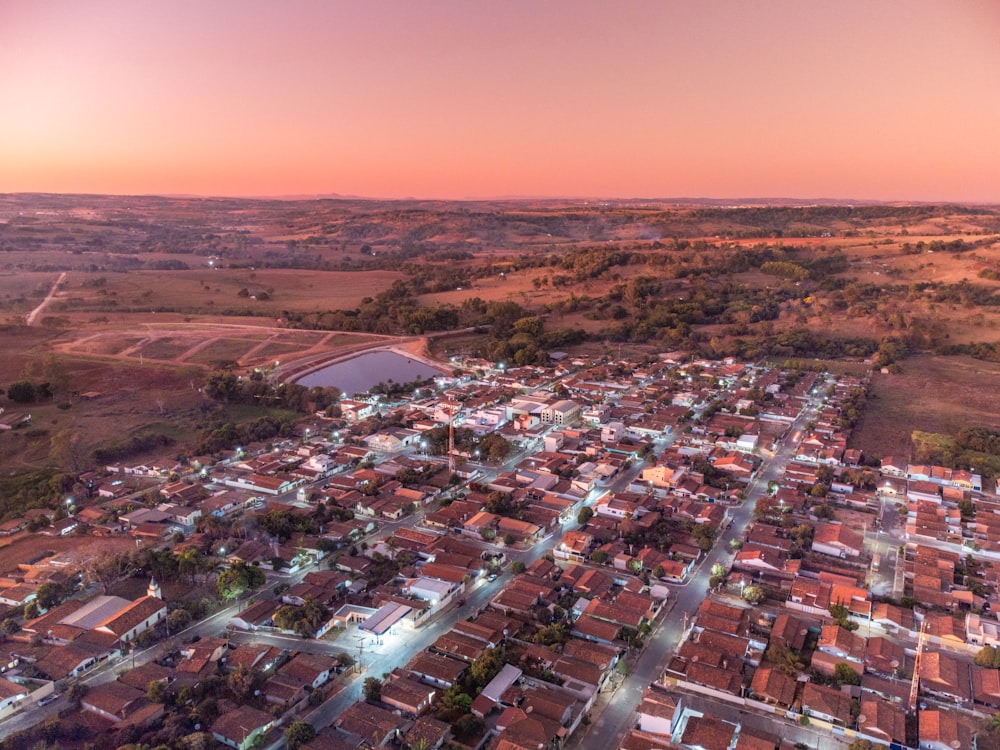 a city with many buildings