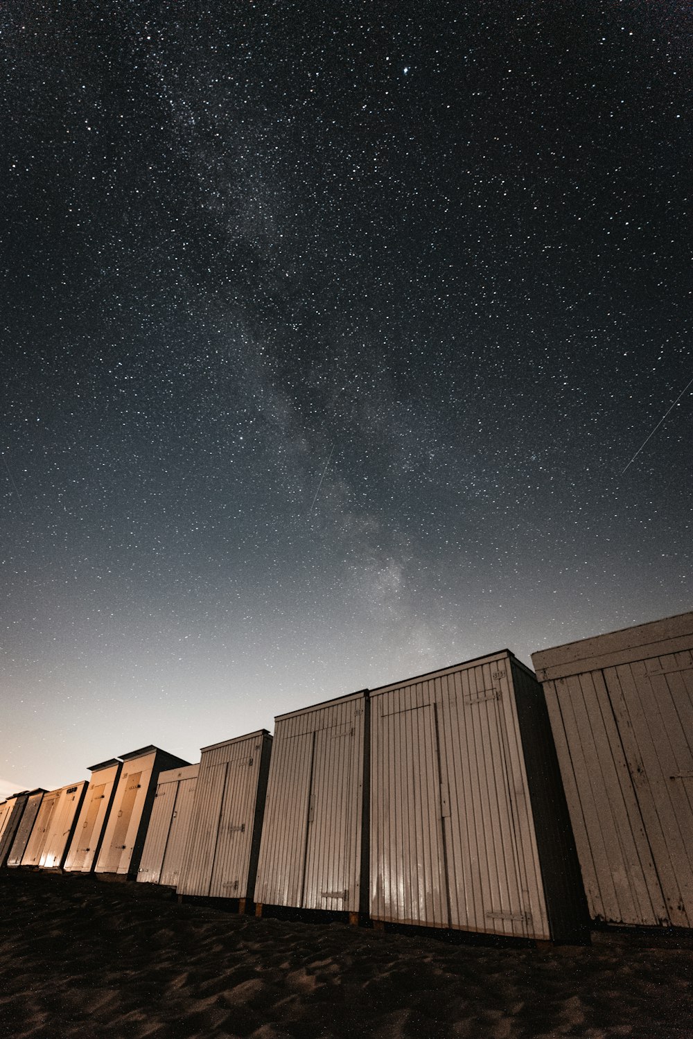 a sky view looking up at night