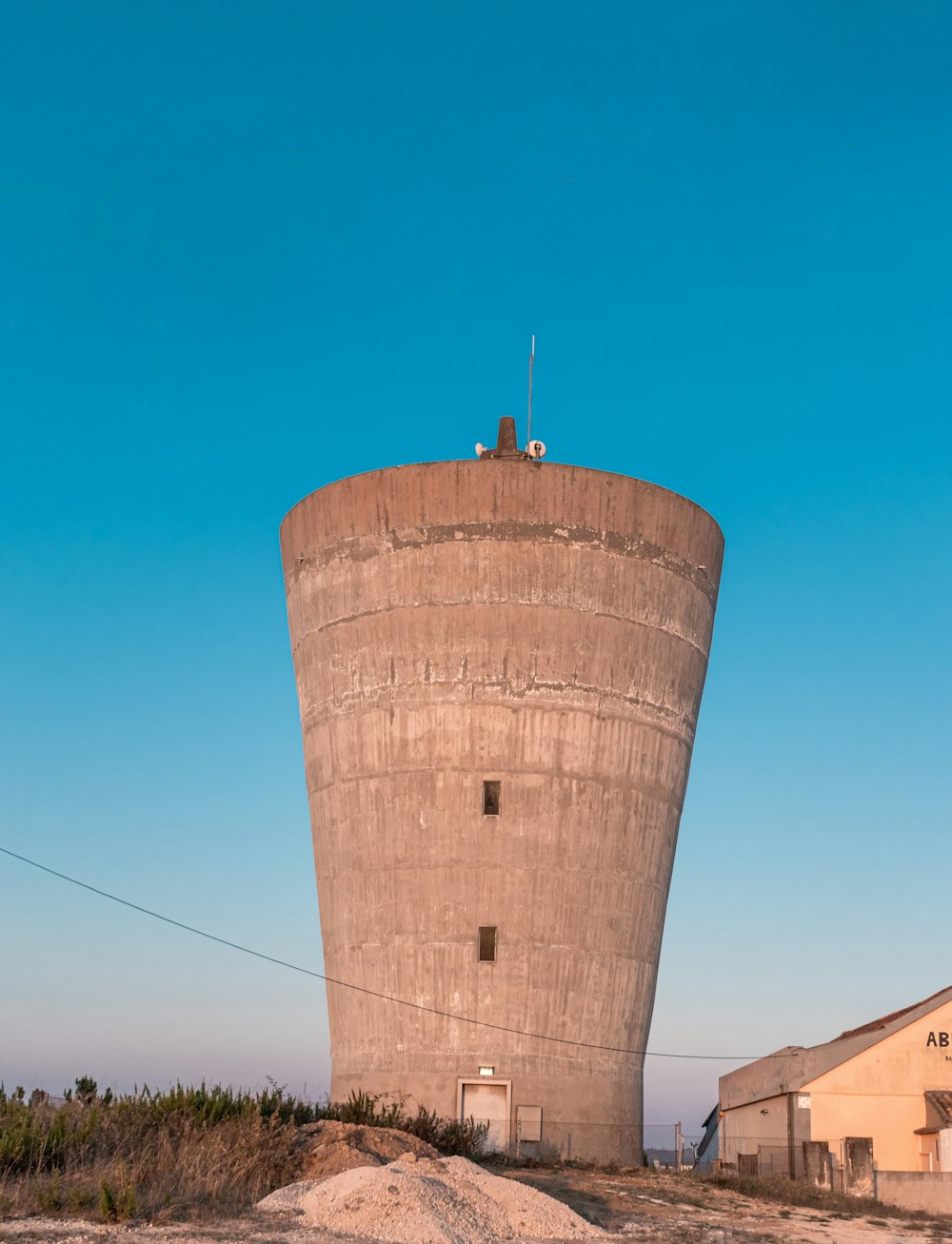 a large cylindrical tower