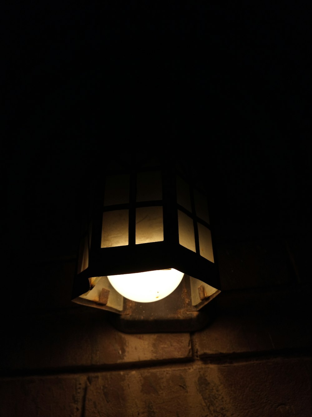 a lamp on a wall