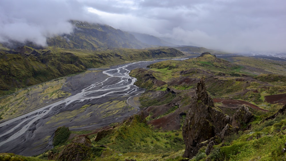 a river running through a valley