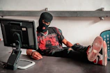 a man sitting on the floor