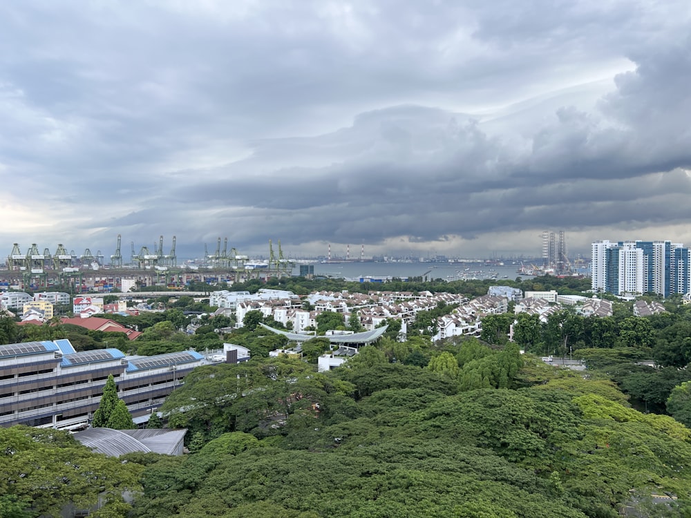 a city with many buildings