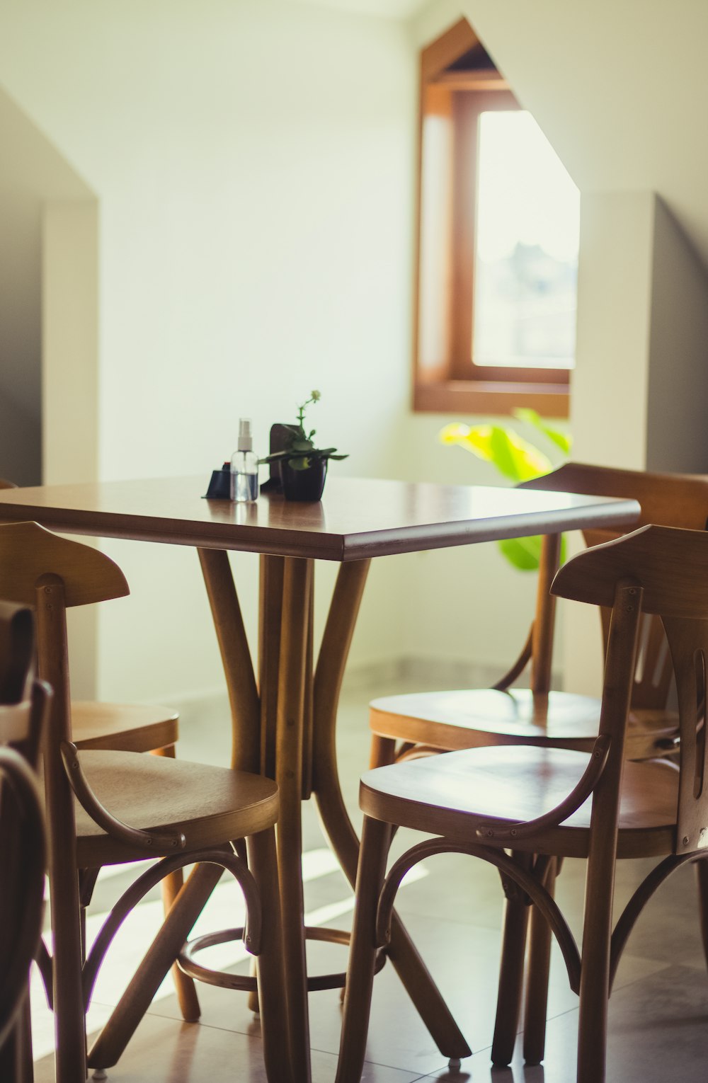 a table with chairs around it