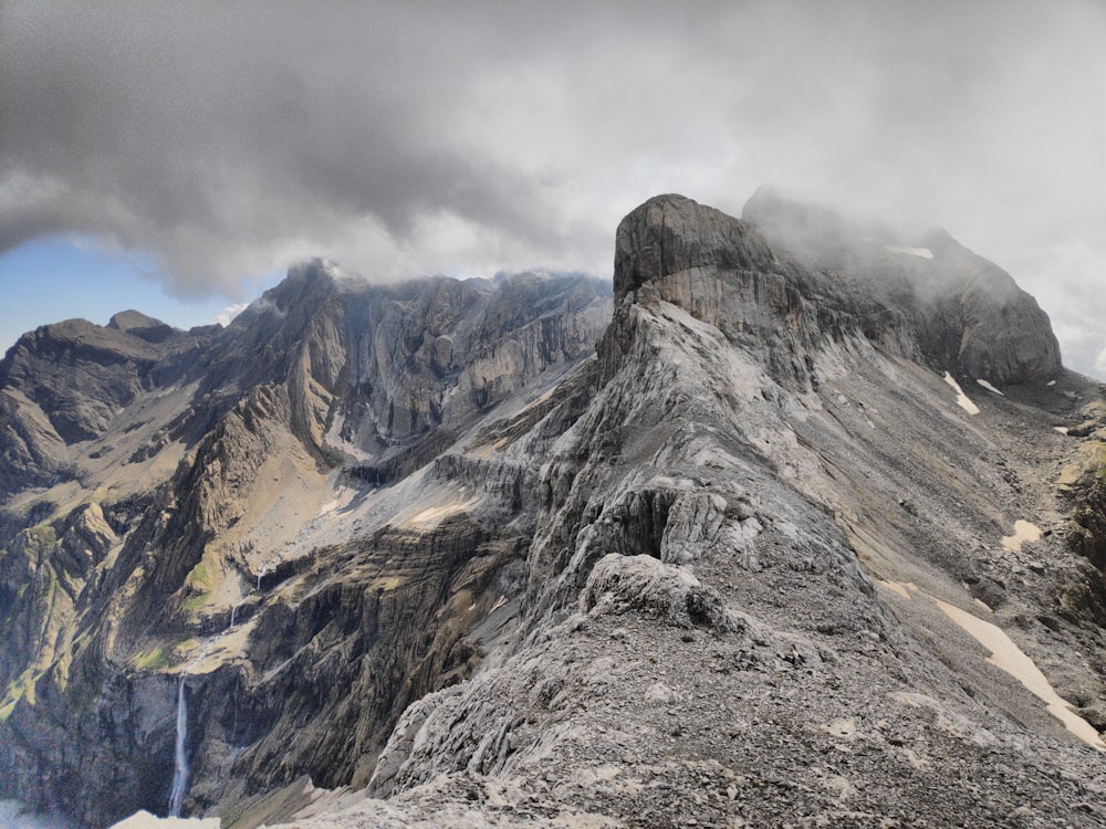 a snow covered mountain