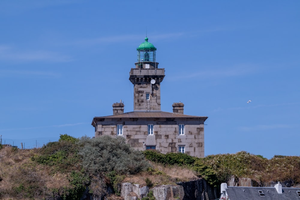 a building on a hill