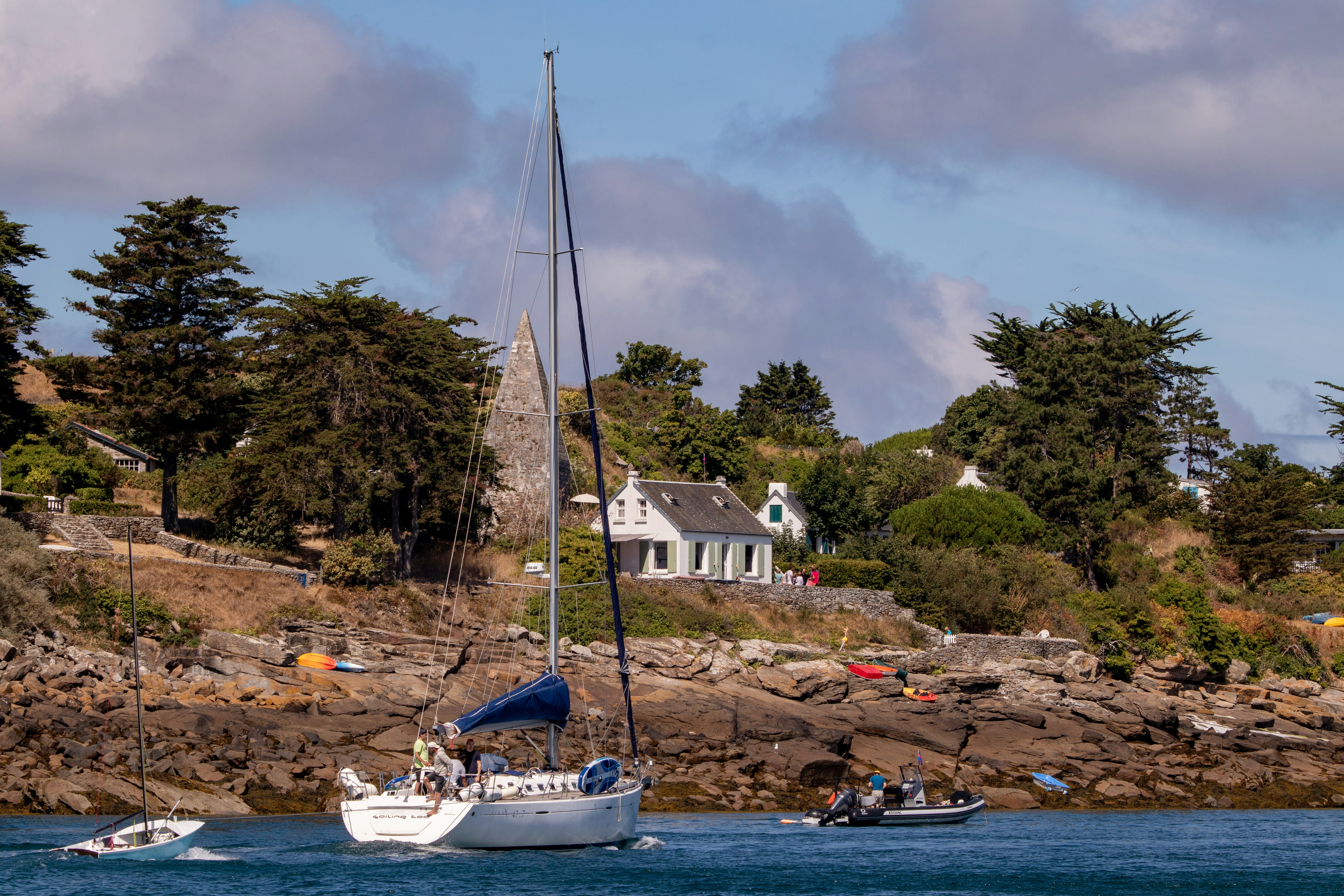 a sailboat in the water