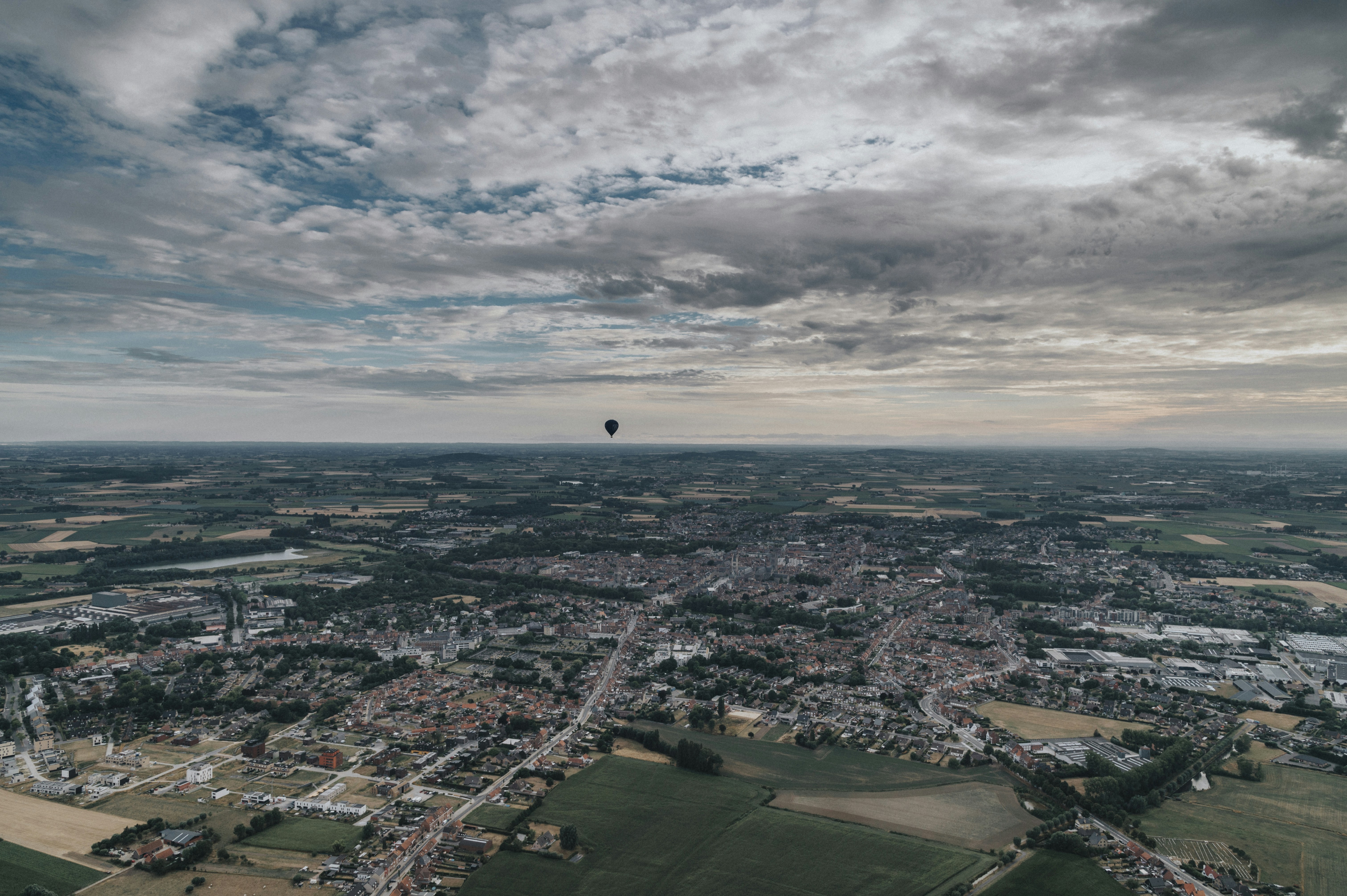 Bird's eye view of a city